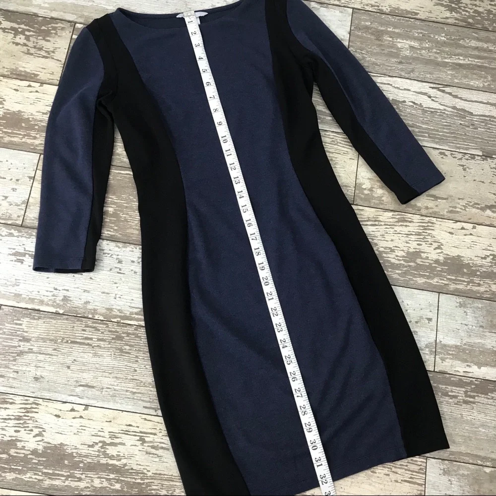 H&M Navy and Black Colorblock Dress Sz XS - Picture 4 of 8